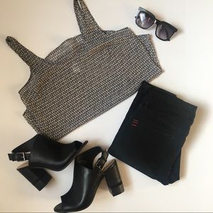 ✨ Sheer Black and Cream Old Navy Tank ✨